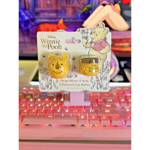 Disney Winnie the Pooh Bear Lip Balm Flavored Duo Orange Blossom & Honey 2 Pack